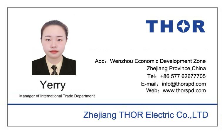 Manager of International Trade Department Yerry Name Card
