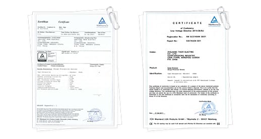 Won TUV product certification