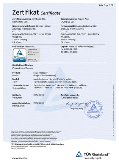 THOR TUV TRS3-C40 600V