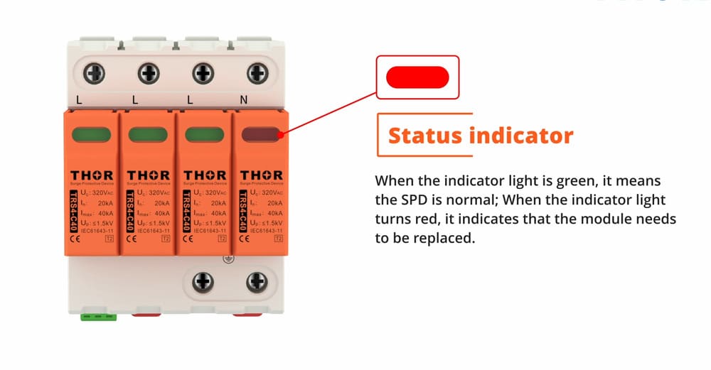 built in spd status indicator
