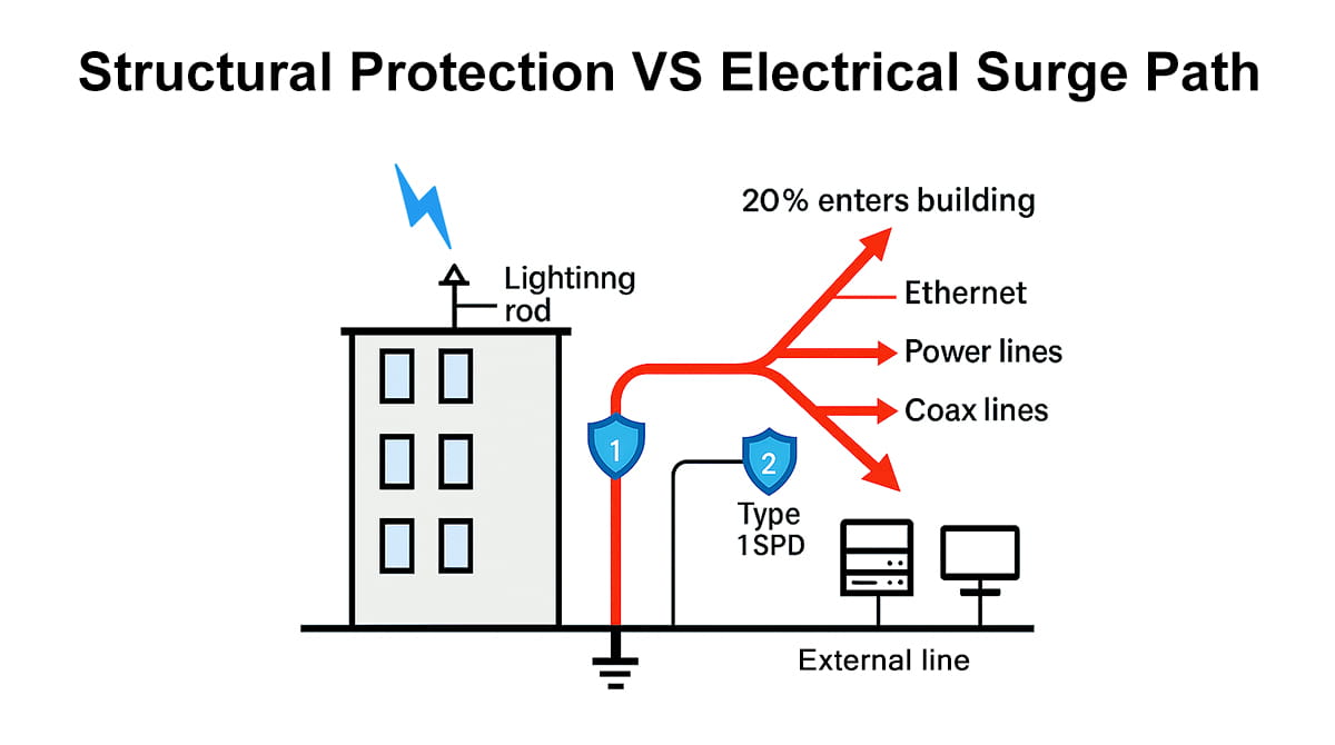 Structural Protection vs Electrical Surge Path
